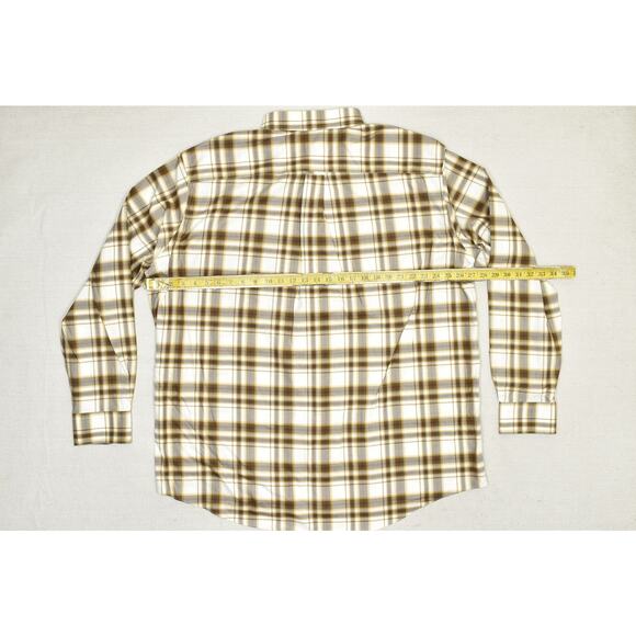 Cabela's Plaid Flannel Button Up Shirt Brown Size 2XLT Big & Tall Flannel - Picture 5 of 8